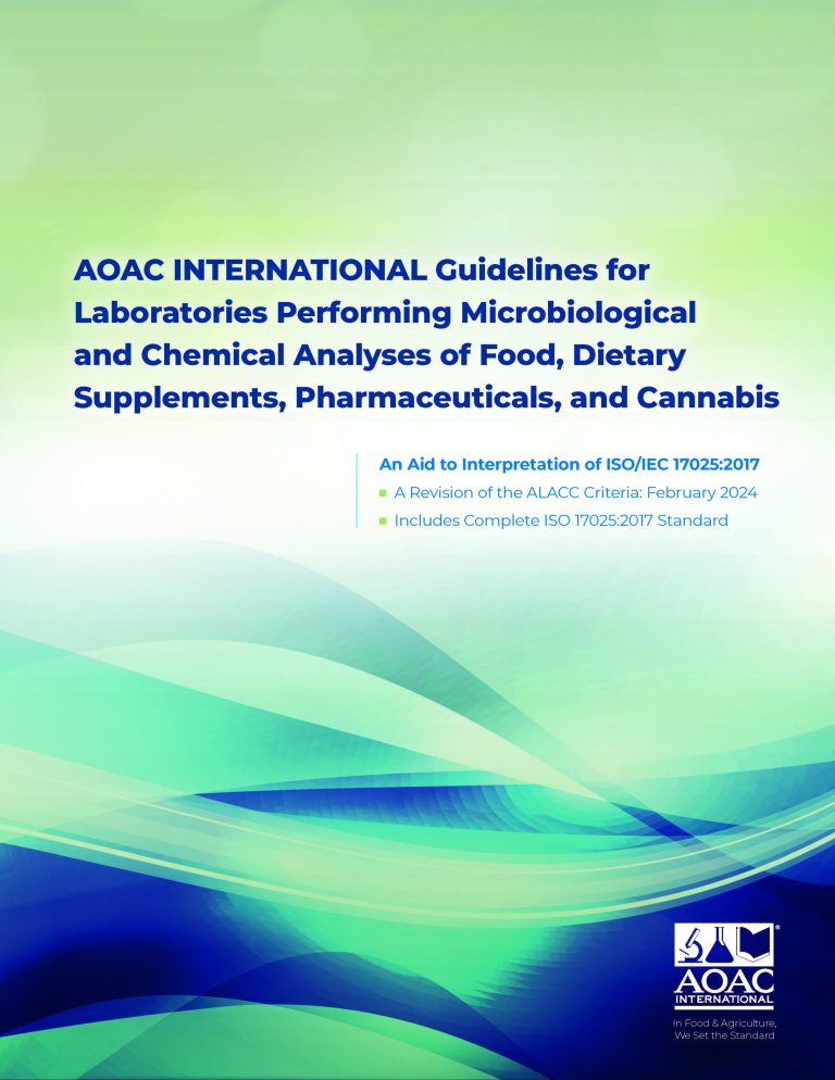 Revised AOAC Laboratory Guidelines Published AOAC INTERNATIONAL